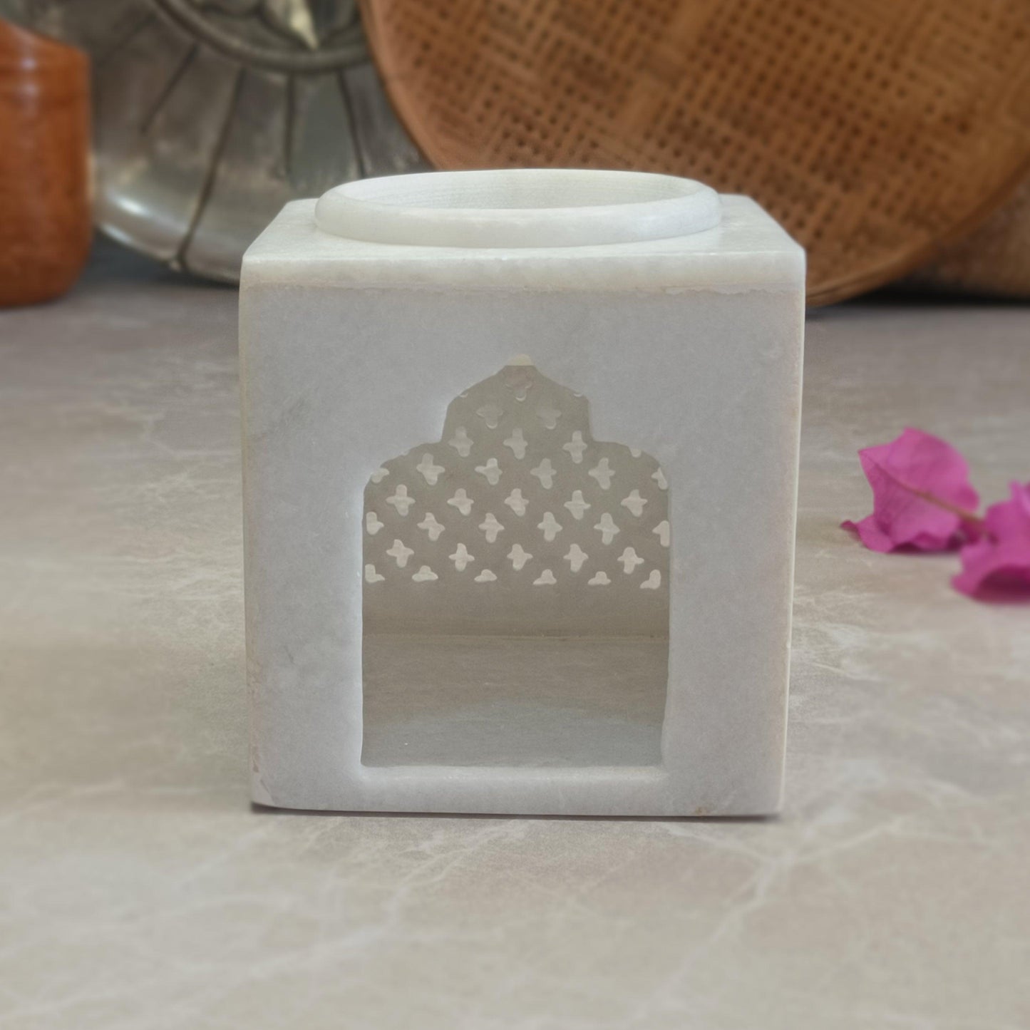 Marble Jharokha Fumer - Artisanal India