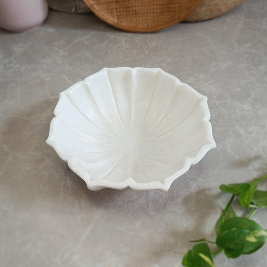 Marble Padma Urli 9 inch - Artisanal India