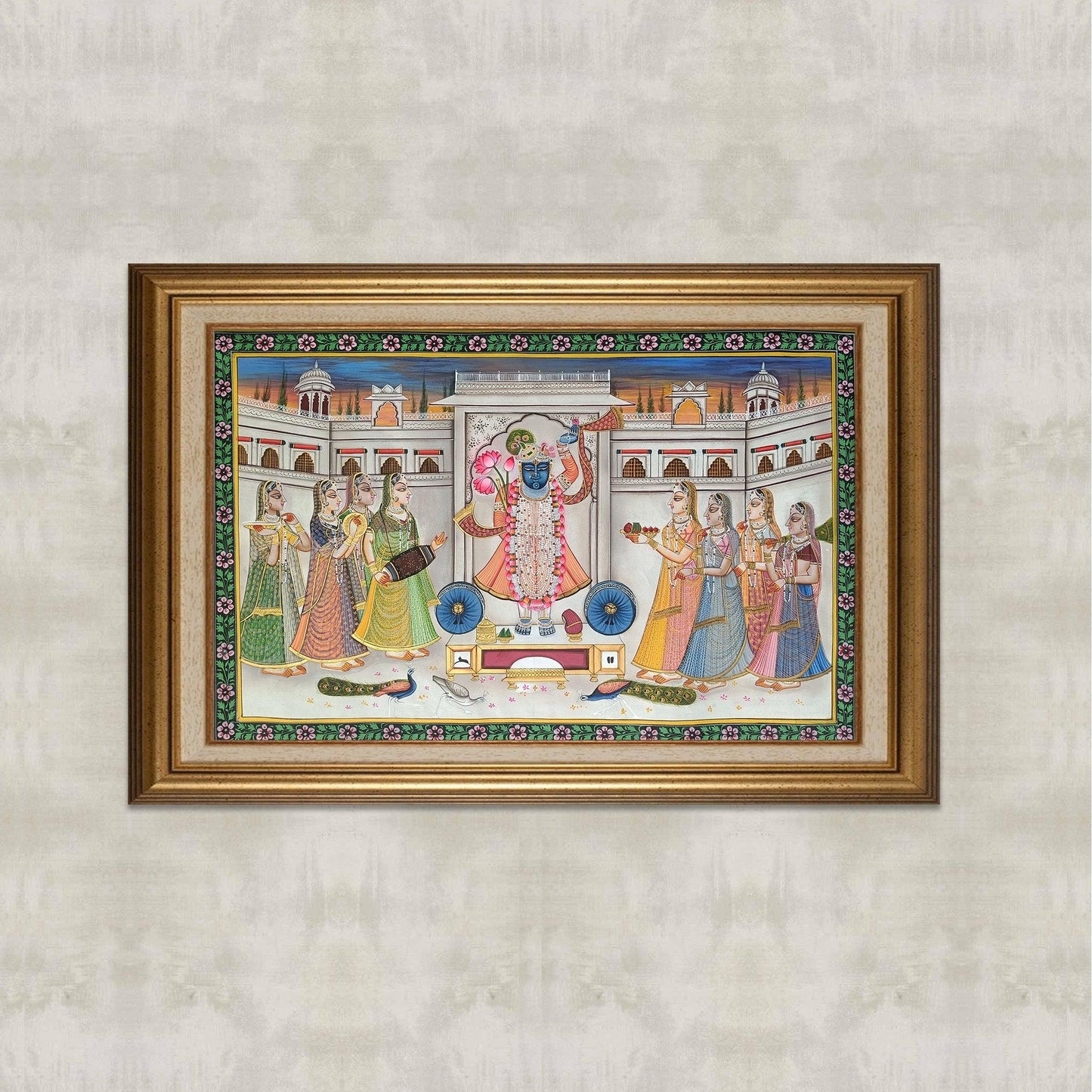 Shrinathji Sandhya Aarti Pichwai - Artisanal India