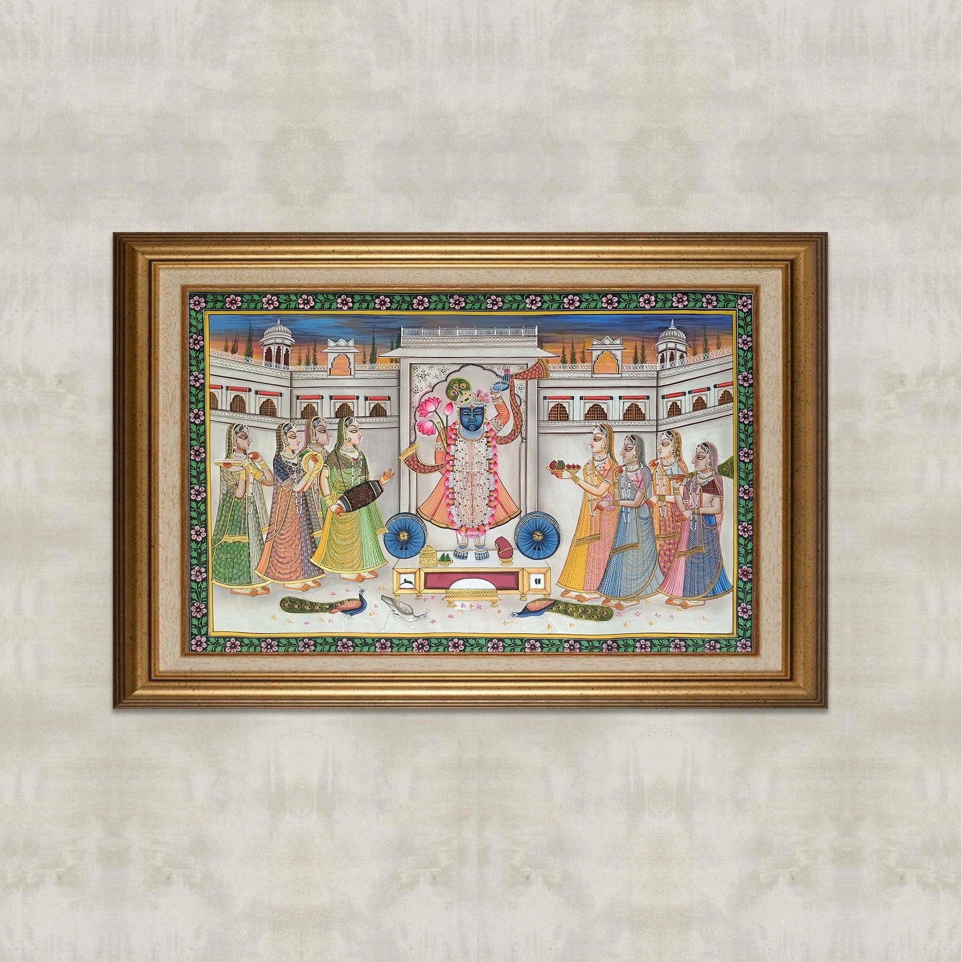 Shrinathji Sandhya Aarti Pichwai - Artisanal India