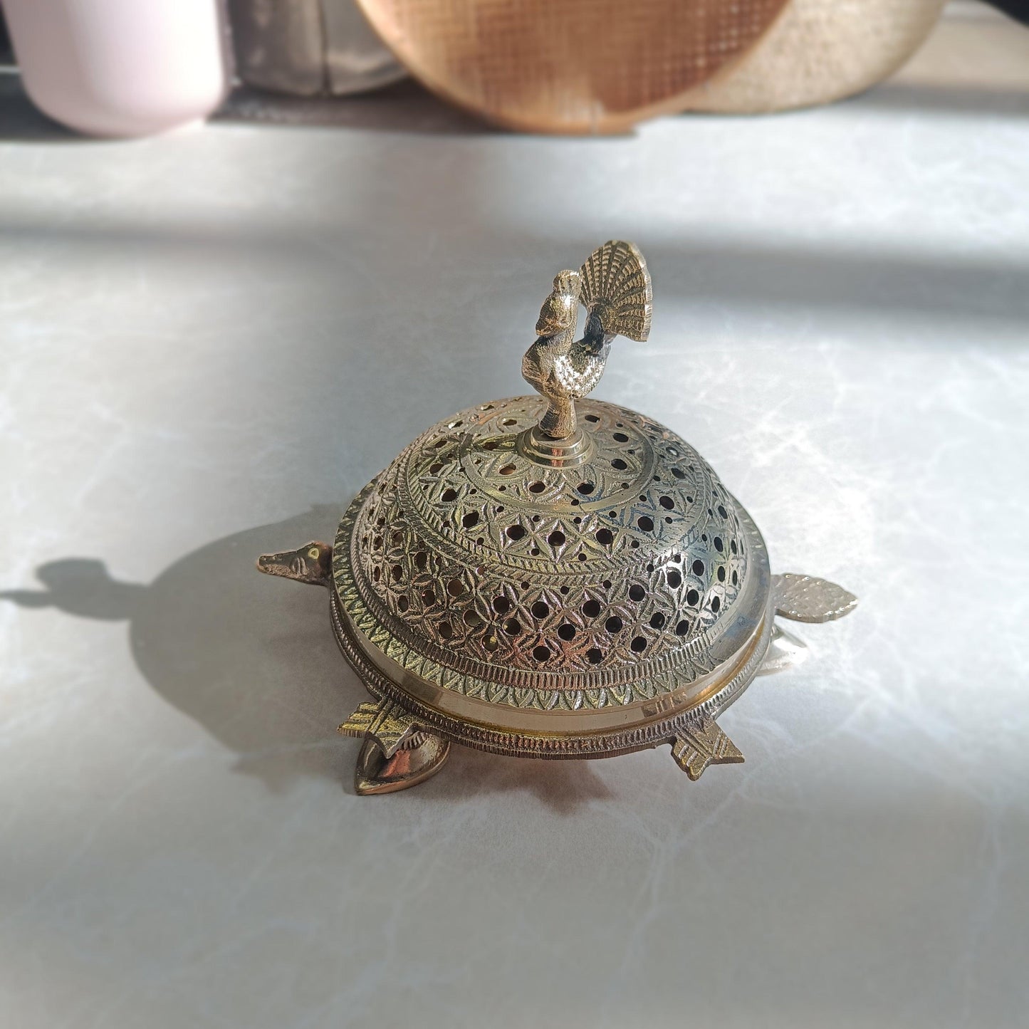 Tortoise Brass Dhuni - Artisanal India
