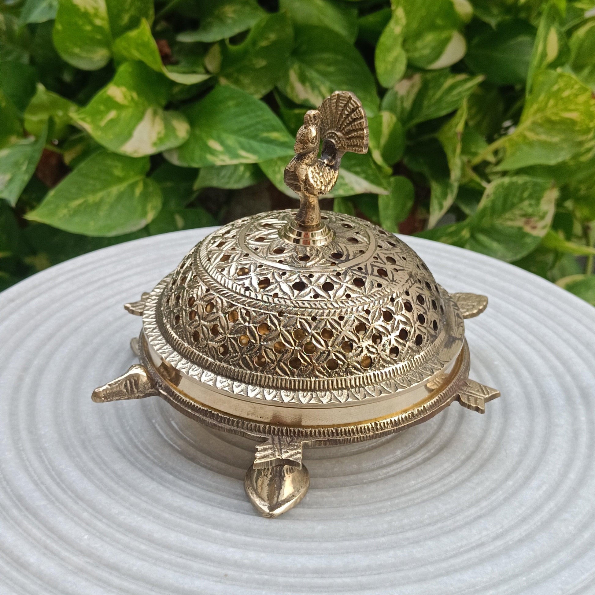 Tortoise Brass Dhuni - Artisanal India