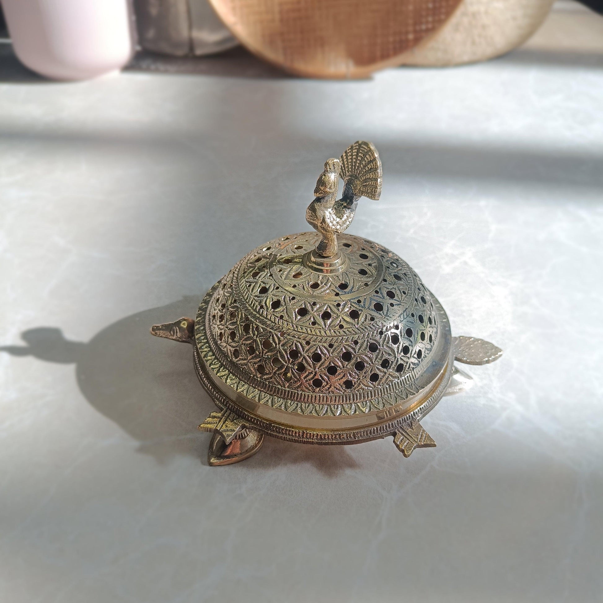 Tortoise Brass Dhuni - Artisanal India